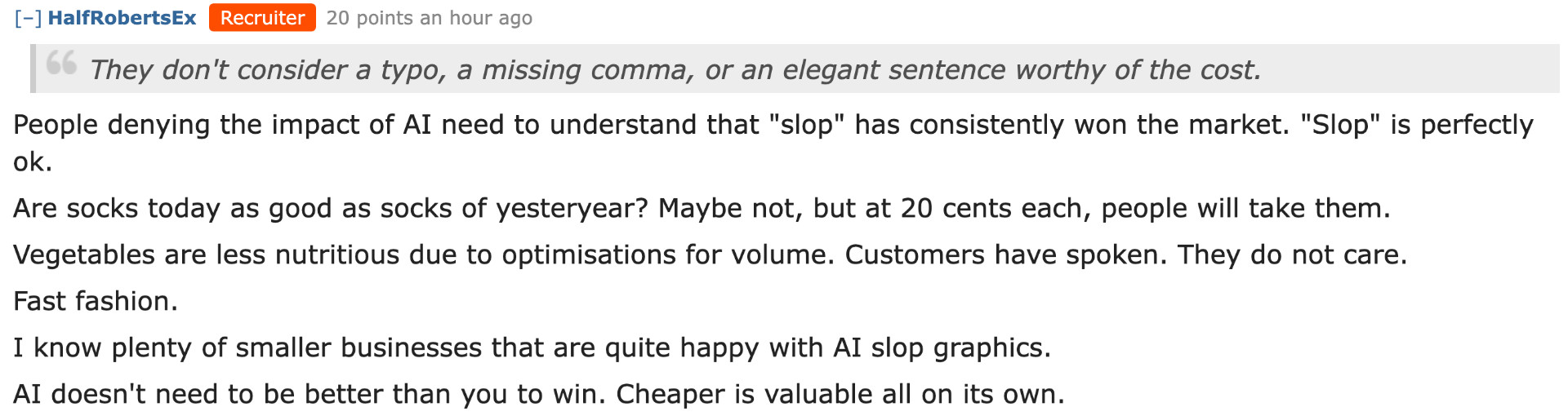 Unfortunately, jobs like technical writers, editors, proofreaders are becoming useless : recruitinghell