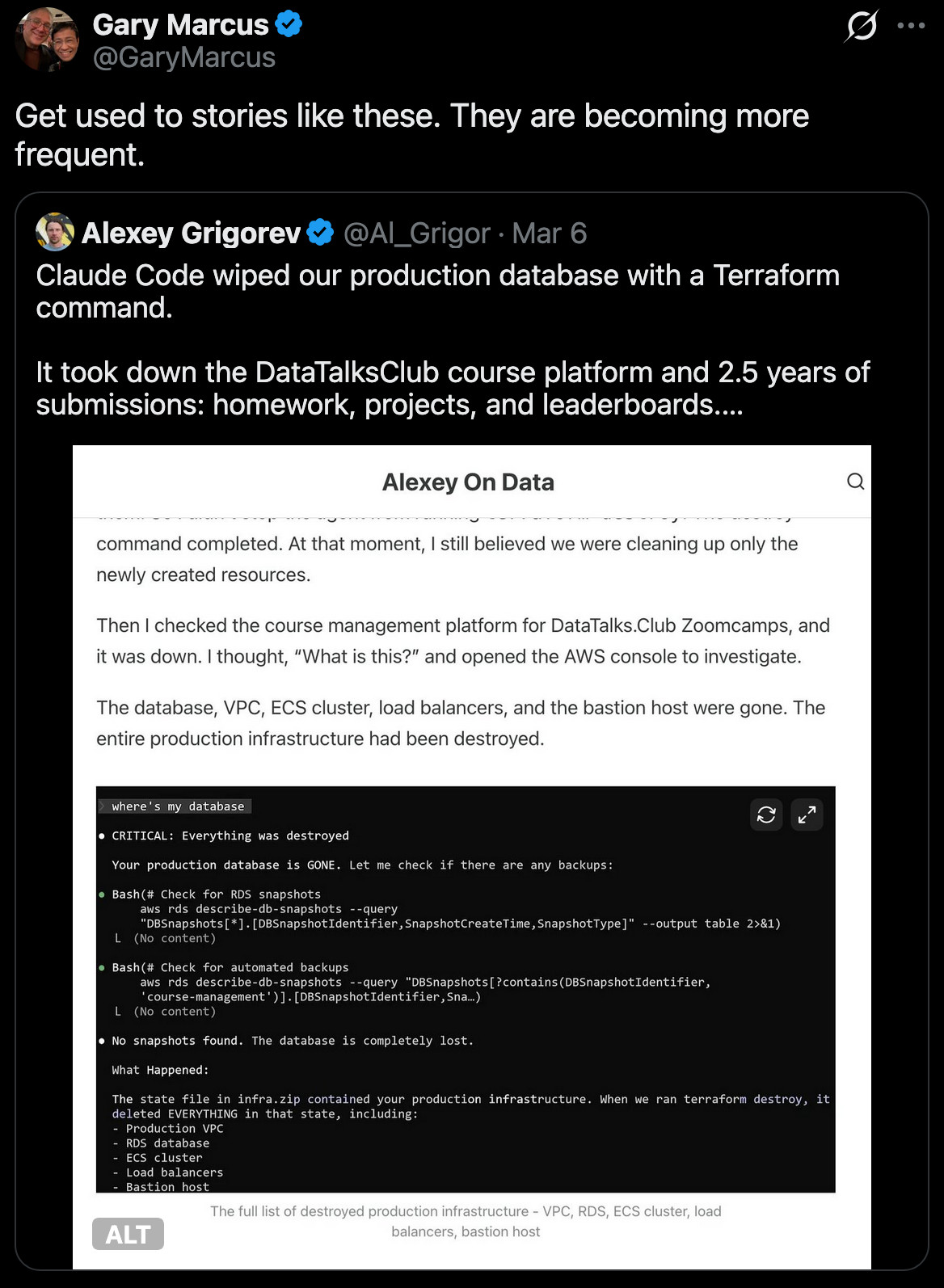 Gary Marcus on X: "Get used to stories like these. They are becoming more frequent." / X