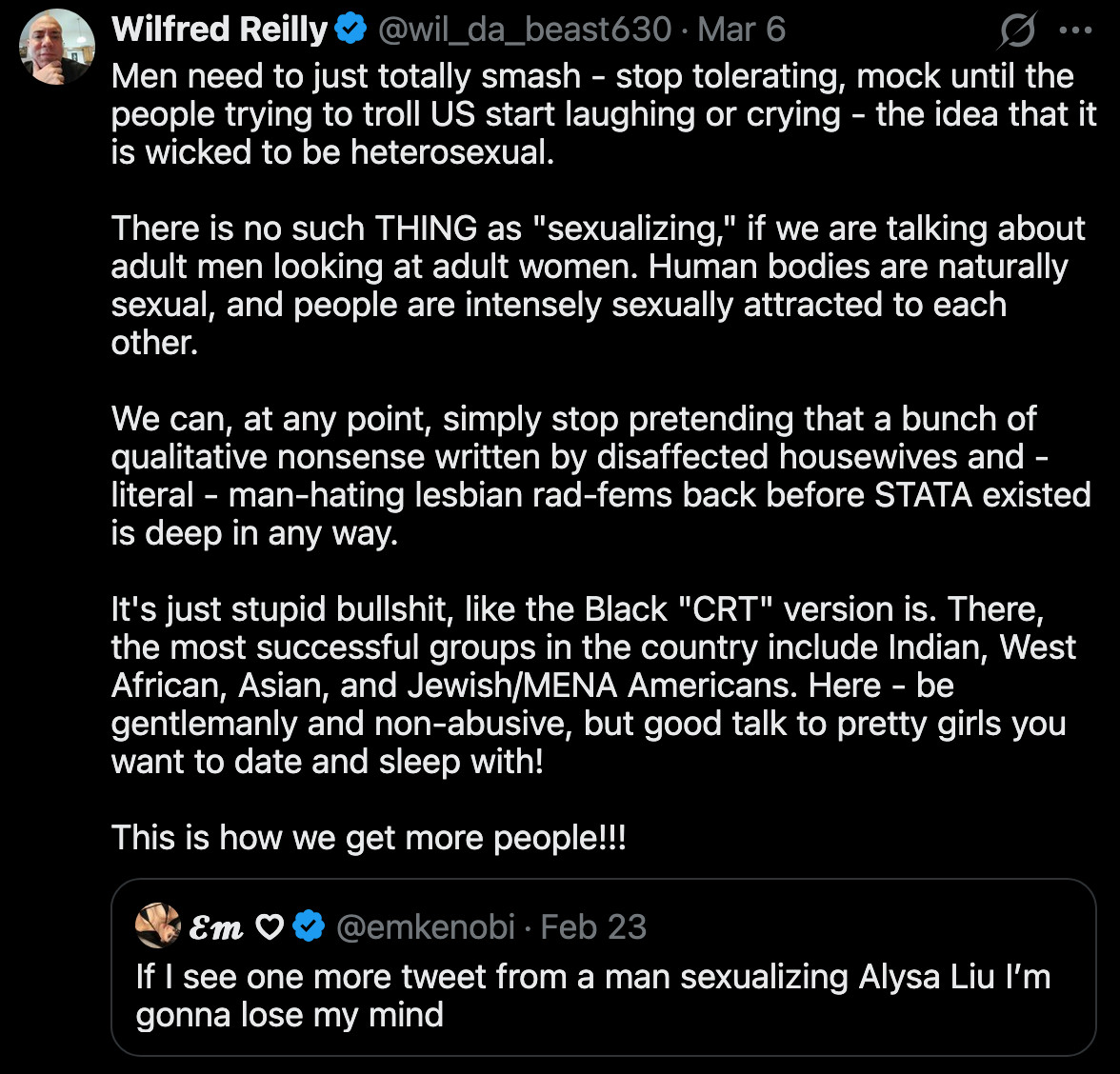 Wilfred Reilly (@wil_da_beast630) / X