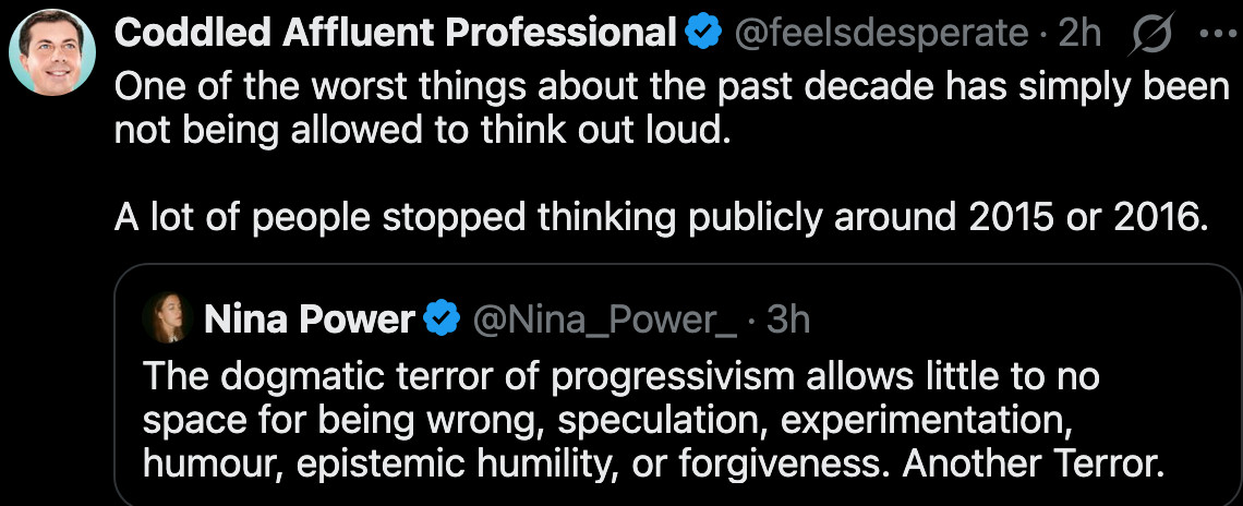 Coddled Affluent Professional (@feelsdesperate) / X