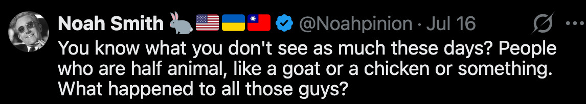 Noah Smith ๐๐บ๐ธ๐บ๐ฆ๐น๐ผ (@Noahpinion) / X